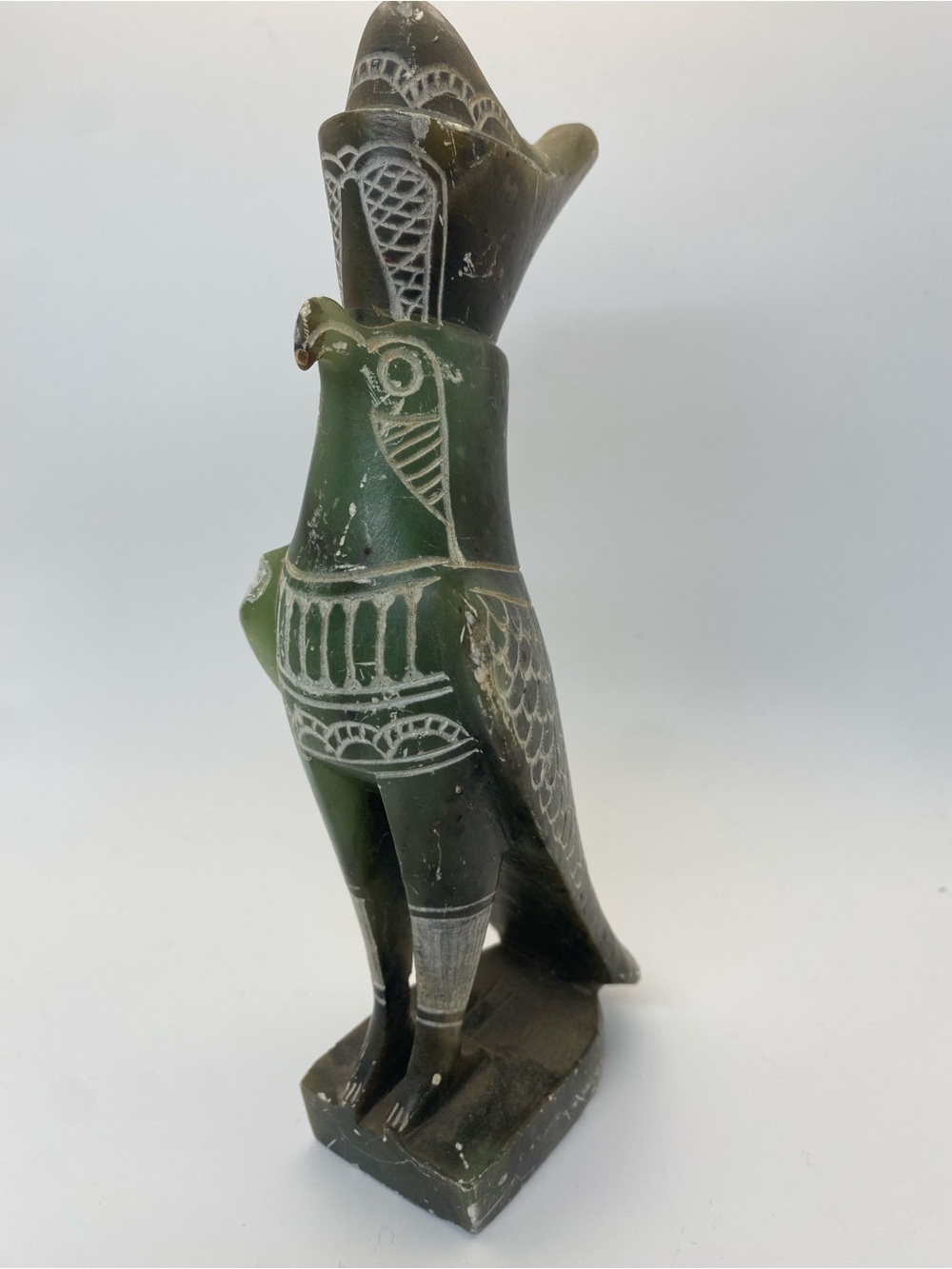 Vintage Egyptian God Horus soapstone sculpture